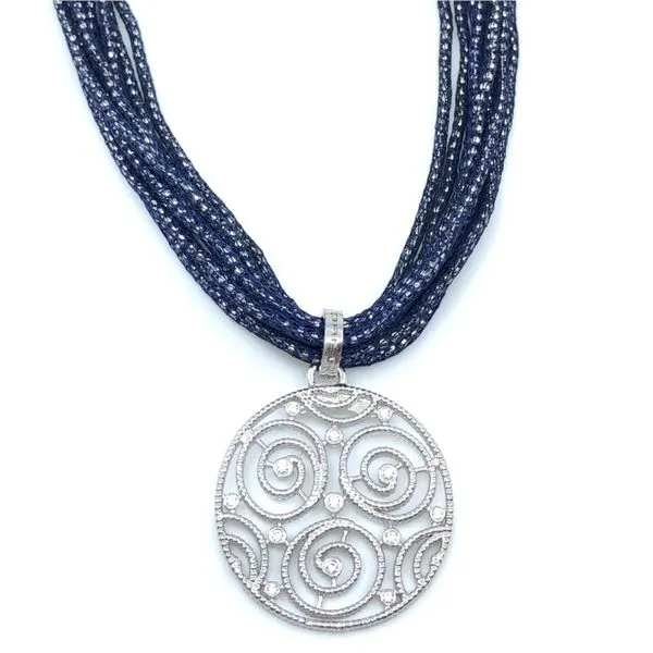 Luca Lorenzini Dark Blue Au Silk Necklace 001 605 01536 Peter Co Jewelers Avon Lake Oh - Silver Necklace Pendant Au Luca Lorenzini Dark Blue Au Silk Necklace 001 605 01536 Peter Co Jewelers Avon Lake Oh - Silver Necklace Pendant Au