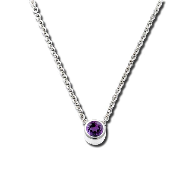 Amethyst Bezel Necklace Peter & Co. Jewelers Avon Lake, OH