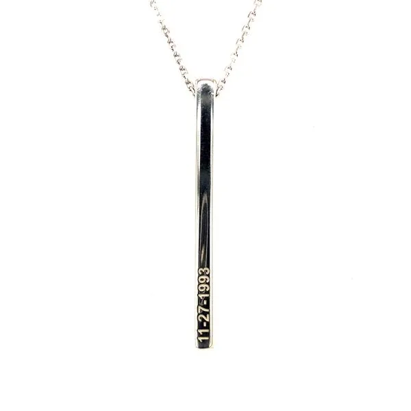 Engravable 3d Bar-Cube Necklace Image 4 Peter & Co. Jewelers Avon Lake, OH