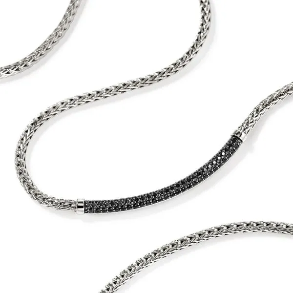John Hardy Essential Pavé Black Sapphire Necklace Image 2 Peter & Co. Jewelers Avon Lake, OH