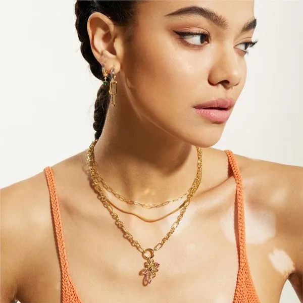 Ania Haie Gold Mixed Link Charm Chain Connector Necklace Image 2 Peter & Co. Jewelers Avon Lake, OH
