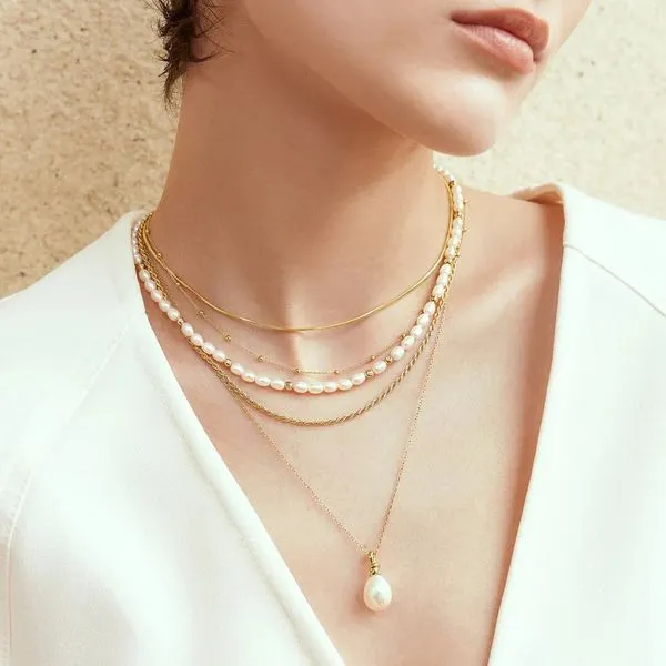 Ania Haie Gold Freshwater Pearl Pendant Necklace Image 2 Peter & Co. Jewelers Avon Lake, OH