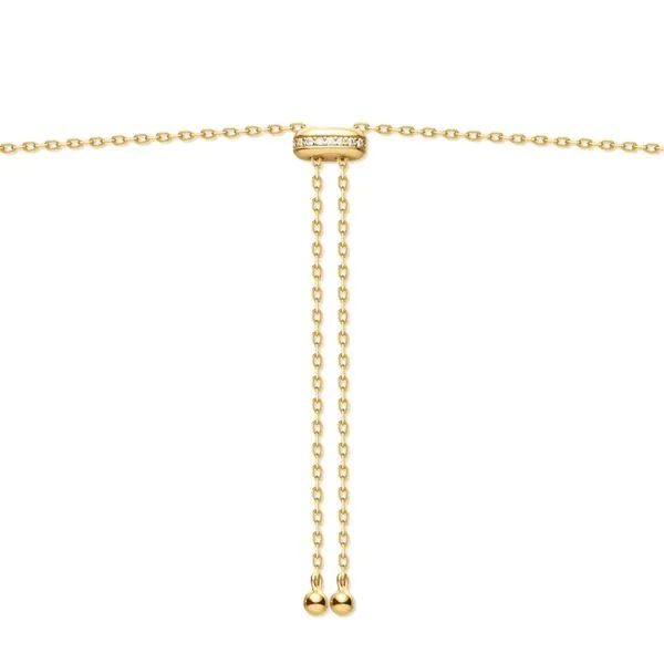 Ania Haie Gold Bezel Cubic Zirconia Station Necklace Image 2 Peter & Co. Jewelers Avon Lake, OH