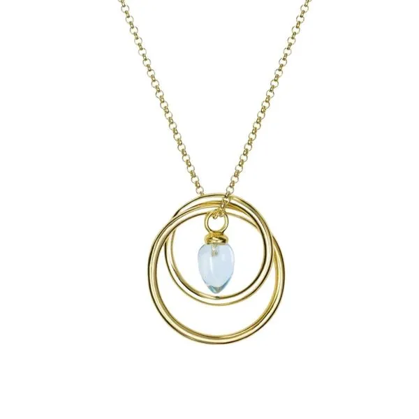 Jorge Revilla Blue Topaz Pendulum Necklace Peter & Co. Jewelers Avon Lake, OH
