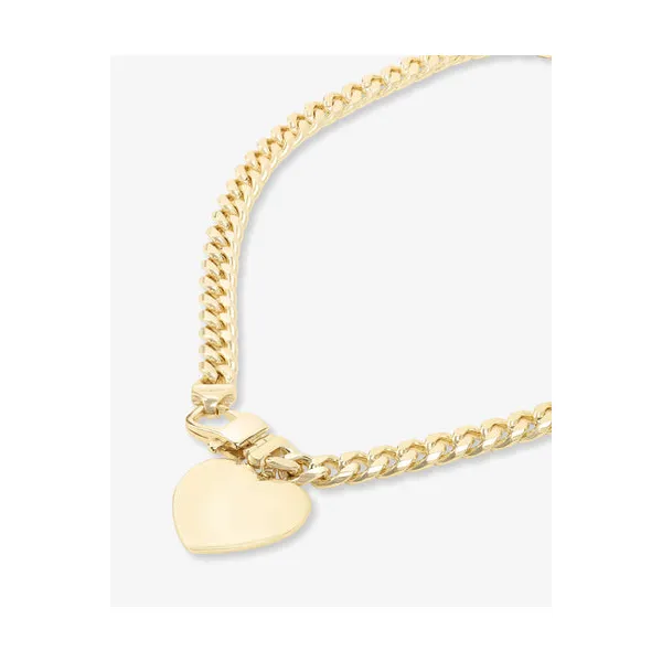 Melinda Maria Julian XL Heart Cuban Chain Necklace 16