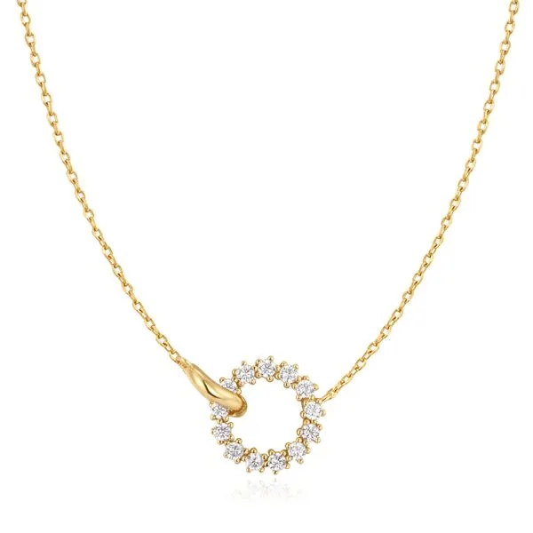 Ania Haie Gold Interlinked Circles Pavé Necklace Peter & Co. Jewelers Avon Lake, OH