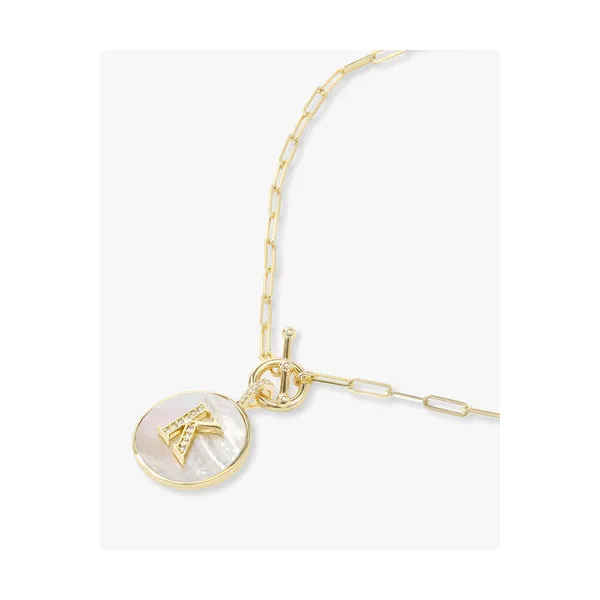 Melinda Maria Love Letters Medallion Necklace 