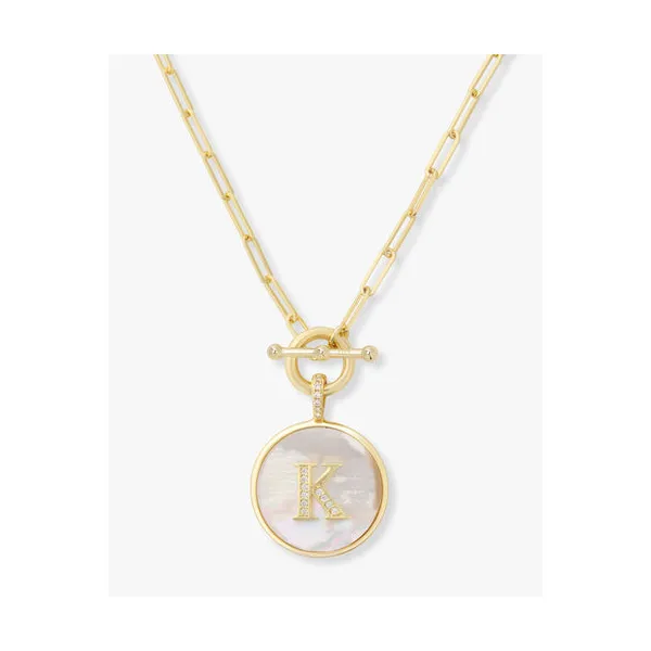 Melinda Maria Love Letters Medallion Necklace 