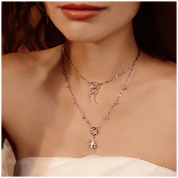 Ania Haie Silver Shimmer Chain Charm Connector Necklace Image 2 Peter & Co. Jewelers Avon Lake, OH