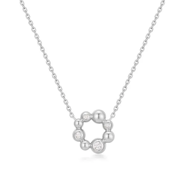 Ania Haie Silver Asymmetric Beaded Circle Necklace Peter & Co. Jewelers Avon Lake, OH