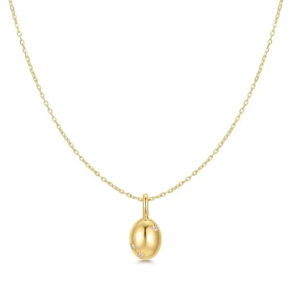 Ania Haie Gold Floral Oval Pendent Necklace Peter & Co. Jewelers Avon Lake, OH