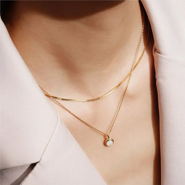 Ania Haie Gold Mother of Pearl Pendant Necklace Image 4 Peter & Co. Jewelers Avon Lake, OH