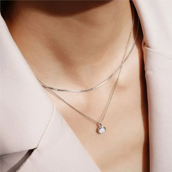 Ania Haie Silver Mother of Pearl Pendant Necklace Image 4 Peter & Co. Jewelers Avon Lake, OH