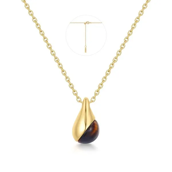 Ania Haie Gold Tiger Eye Droplet Pendant Necklace Peter & Co. Jewelers Avon Lake, OH