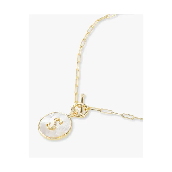 Melinda Maria Love Letters Medallion Necklace 