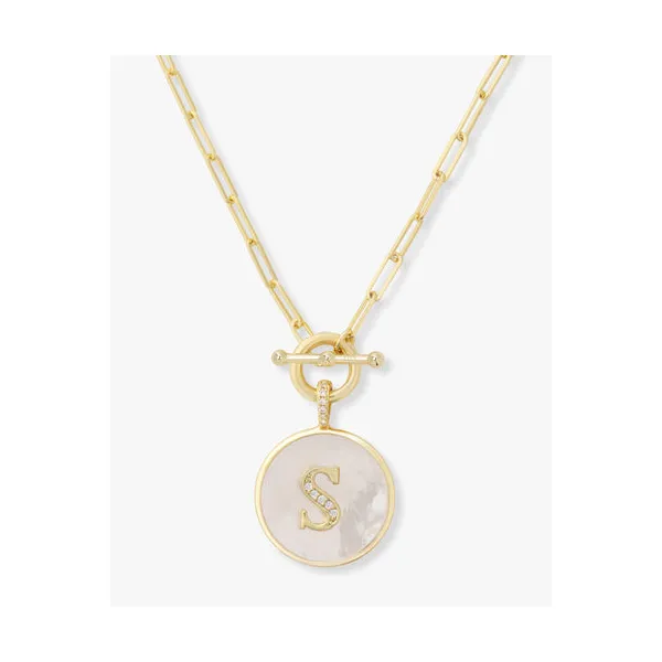 Melinda Maria Love Letters Medallion Necklace 