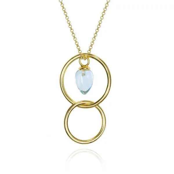 Jorge Revilla Blue Topaz Pendulum Necklace Image 2 Peter & Co. Jewelers Avon Lake, OH