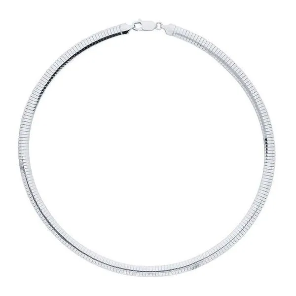 Sterling Silver Flat Omega Chain, 16