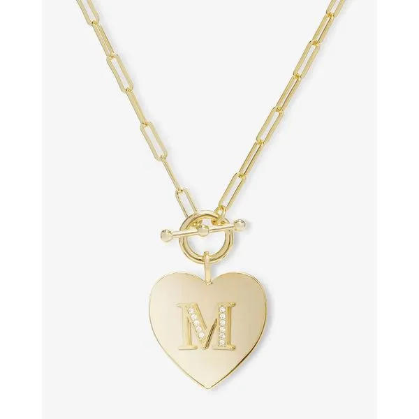 Melinda Maria Love Letters Heart Necklace 
