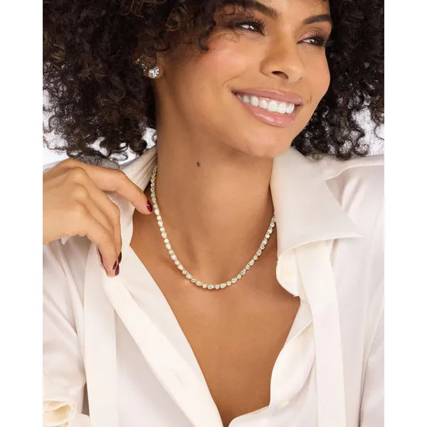 Melinda Maria Isla Tennis Necklace 18
