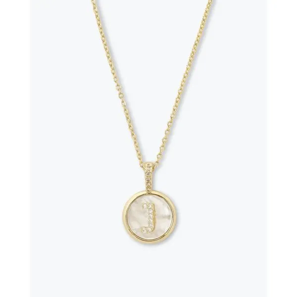 Melinda Maria Baby Love Letters Medallion Necklace 