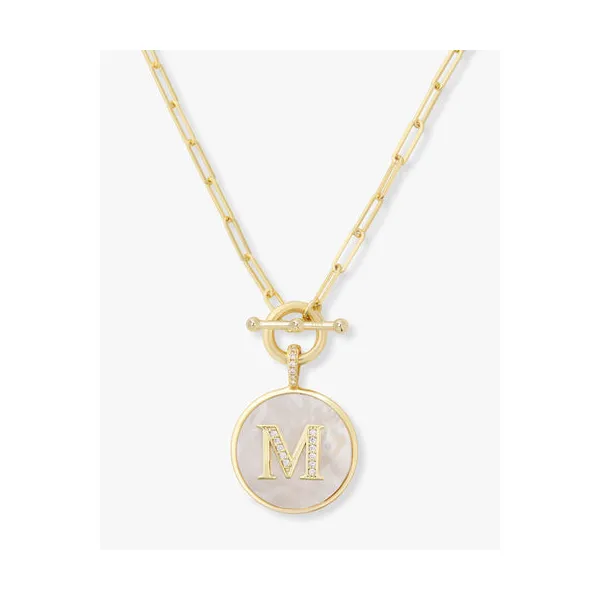 Melinda Maria Love Letters Medallion Necklace 