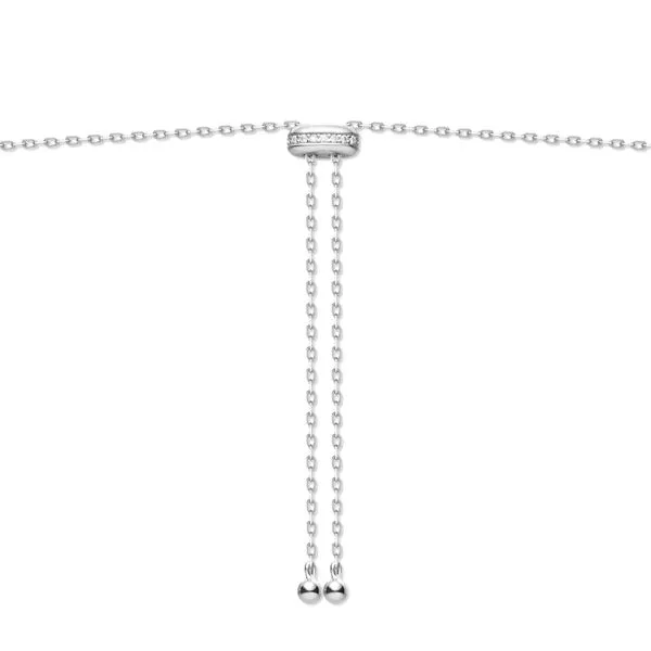 Ania Haie Silver Bezel Cubic Zirconia Station Necklace Image 2 Peter & Co. Jewelers Avon Lake, OH