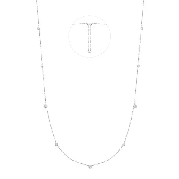 Ania Haie Silver Bezel Cubic Zirconia Station Necklace Image 3 Peter & Co. Jewelers Avon Lake, OH