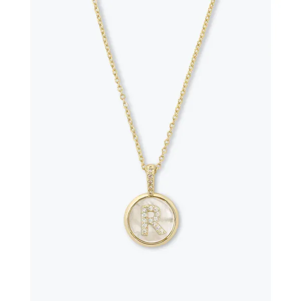 Melinda Maria Baby Love Letters Medallion Necklace 