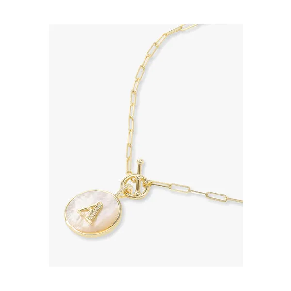 Melinda Maria Love Letters Medallion Necklace 