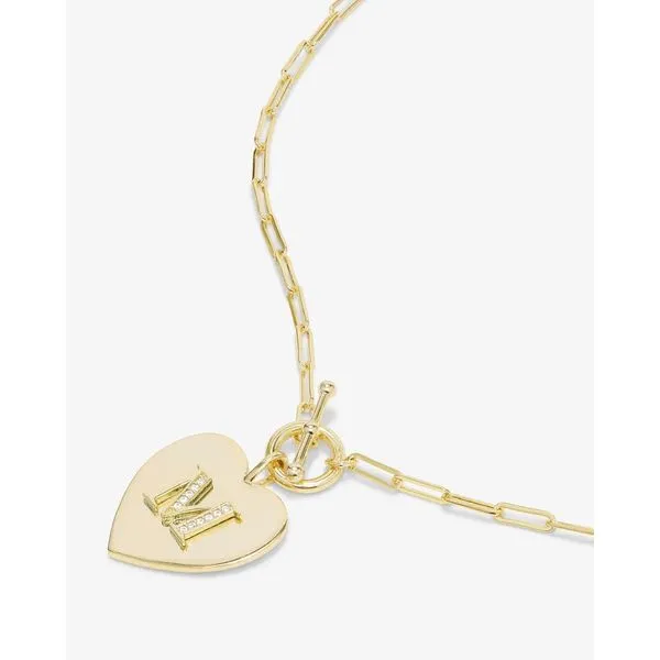 Melinda Maria Love Letters Heart Necklace 