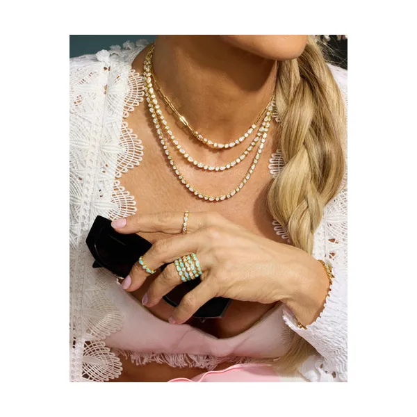 Melinda Maria Isla Tennis Necklace 18