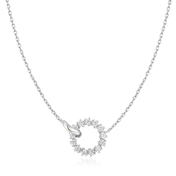 Ania Haie Silver Interlinked Circles Pavé<br> Necklace Peter & Co. Jewelers Avon Lake, OH