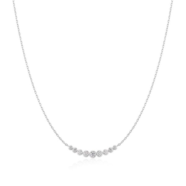 Ania Haie Silver Graduated Bezel-Set Necklace Peter & Co. Jewelers Avon Lake, OH