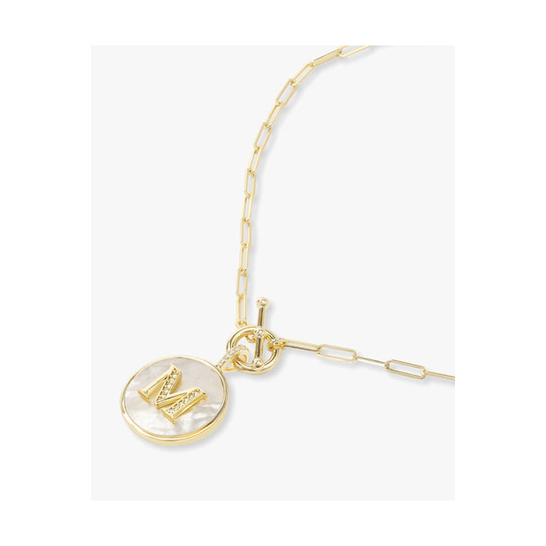 Melinda Maria Love Letters Medallion Necklace 