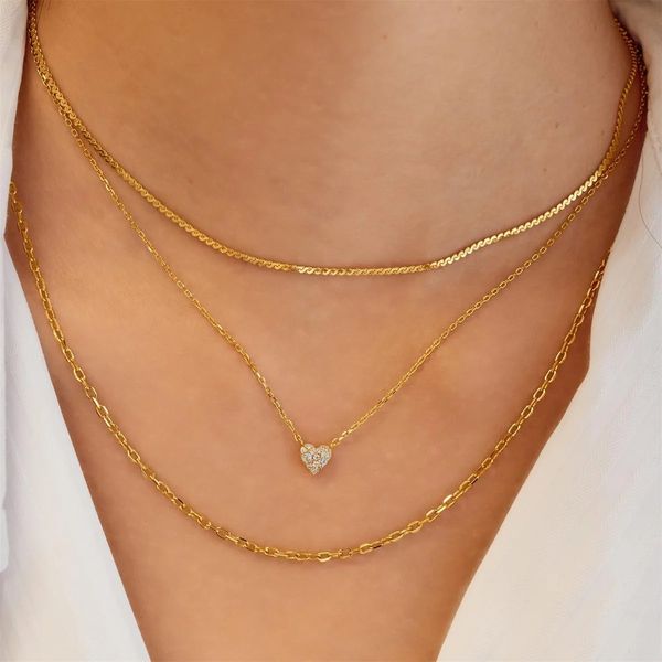 Ania Haie Gold Pavé Heart Necklace Image 2 Peter & Co. Jewelers Avon Lake, OH