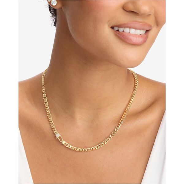 Melinda Maria Julian Pavé Lock Necklace 5mm Image 2 Peter & Co. Jewelers Avon Lake, OH