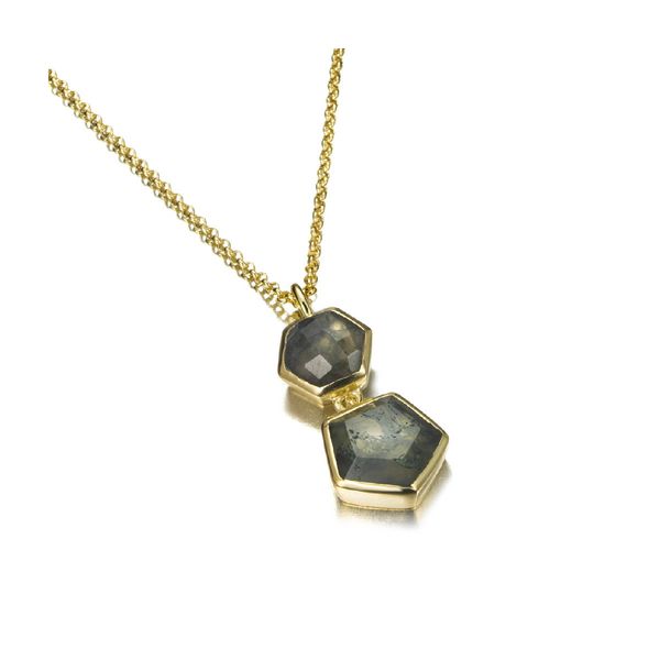 Jorge Revilla Moss Agate Geometric Necklace Peter & Co. Jewelers Avon Lake, OH