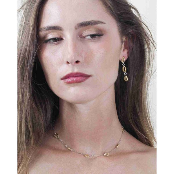 Jorge Revilla Bean Collection Long Two-Tone Necklace Image 2 Peter & Co. Jewelers Avon Lake, OH