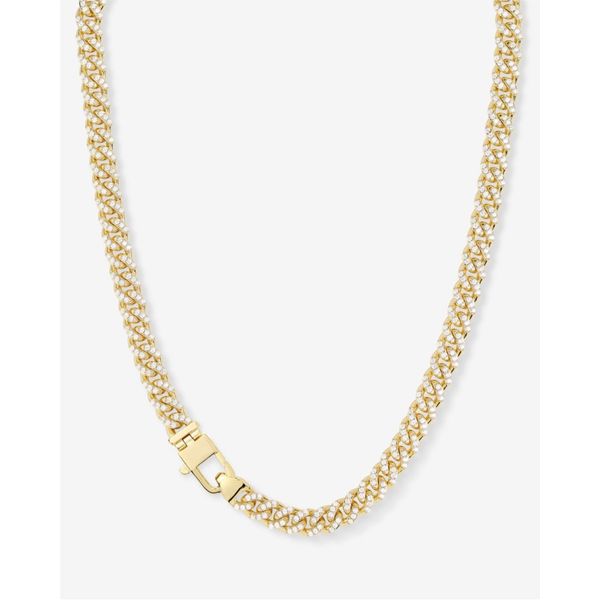 Melinda Maria Pavé Julian Cuban Chain Necklace 6.8mm Peter & Co. Jewelers Avon Lake, OH