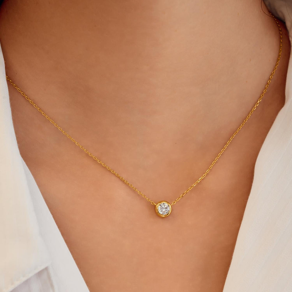 Ania Haie Gold Just You Solitaire Necklace Image 2 Peter & Co. Jewelers Avon Lake, OH