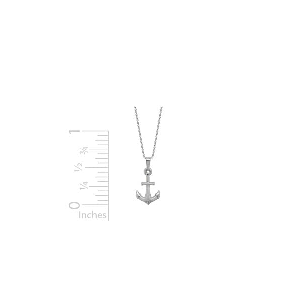 Sterling Silver Anchor Necklace Image 2 Peter & Co. Jewelers Avon Lake, OH