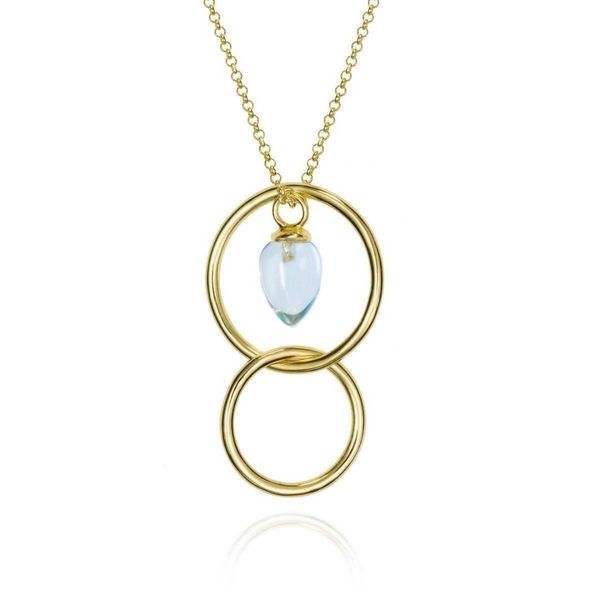 Jorge Revilla Blue Topaz Pendulum Necklace Image 2 Peter & Co. Jewelers Avon Lake, OH