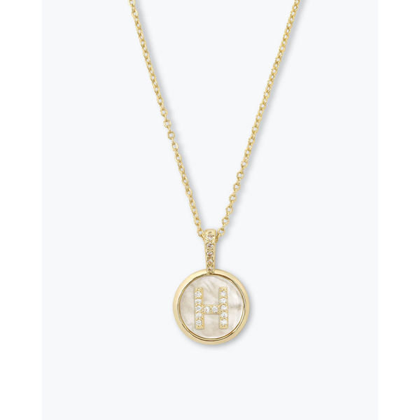 Melinda Maria Love Letters Medallion Necklace 