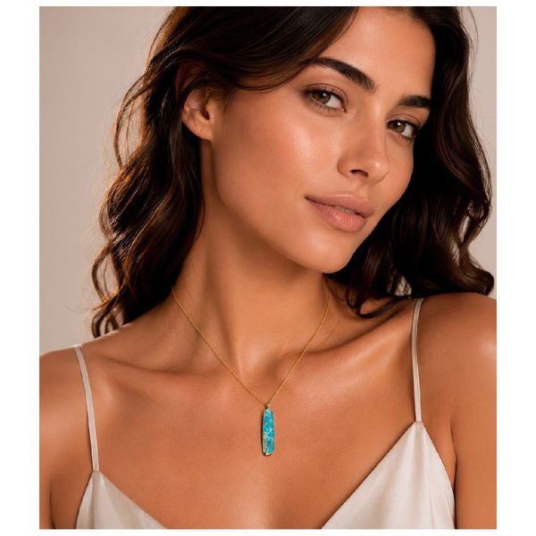 Jorge Revilla Atlas Collection Turquoise Necklace Image 2 Peter & Co. Jewelers Avon Lake, OH