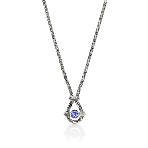 John Hardy Icon Necklace, Tanzanite and Diamond Pavé Peter & Co. Jewelers Avon Lake, OH