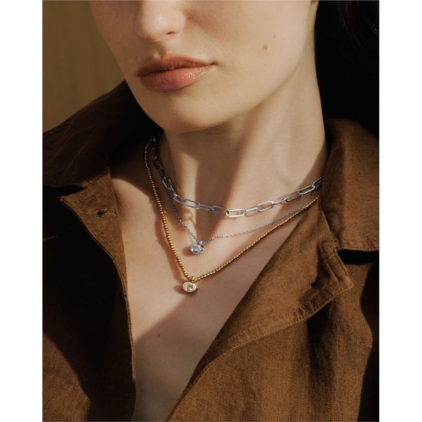 Ania Haie Silver Bezel Organic Pebble Necklace Image 2 Peter & Co. Jewelers Avon Lake, OH