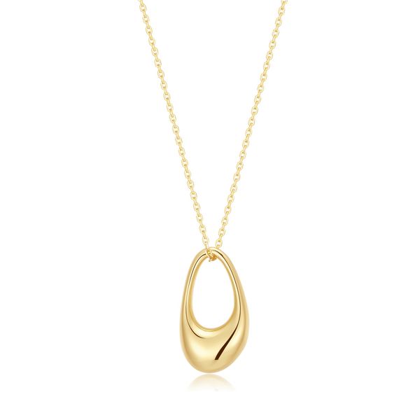 Ania Haie Gold Hollow Organic Pebble Necklace Peter & Co. Jewelers Avon Lake, OH