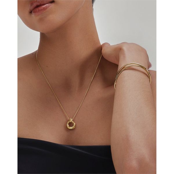 Ania Haie Gold Open Circle Necklace Image 2 Peter & Co. Jewelers Avon Lake, OH