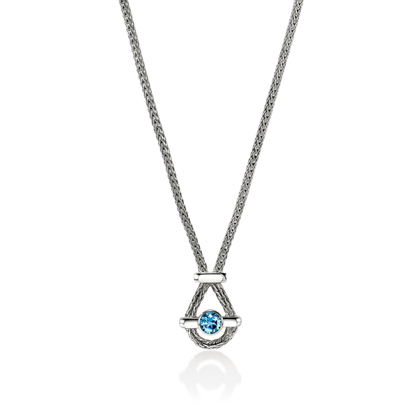 John Hardy Icon Necklace, Swiss Blue Topaz Peter & Co. Jewelers Avon Lake, OH